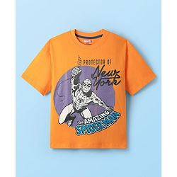 Pine Kids Marvel Single Jersey Knit Half Sleeves Oversize Drop Shoulder T-Shirt With Avengers Graphics Pack Of 3- White Blue & Yellow