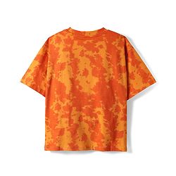 Pine Kids Marvel Single Jersey Knit Half Drop Shoulder Sleeves T-Shirt & Cut & Sew Shorts Set With Avengers Graphics Badge & Tie & Dye Detailing - Orange