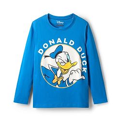 Pine Kids Disney Single Jersey Knit Full Sleeves Night Suit With Donald Duck Graphics - Blue