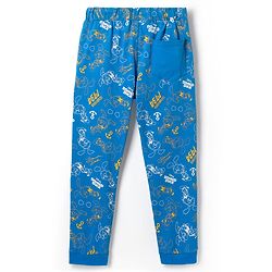 Pine Kids Disney Single Jersey Knit Full Sleeves Night Suit With Donald Duck Graphics - Blue