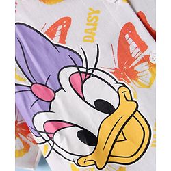 Pine Kids Disney Cotton Woven Half Sleeves Shirt with Singlet Sleeve Inner Tee & Mickey Mouse Print - White & Pink