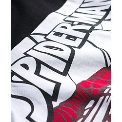 Pine Kids Marvel Single Jersey Knit Half Sleeve Cut & Sew T-Shirt With Spider Man Graphics - Blue & Black