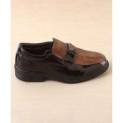 Pine Kids Solid Coloured Formal & Party Wear Shoes - Brown