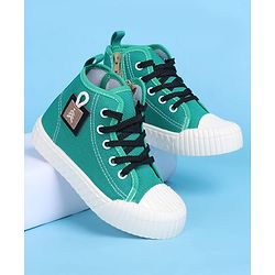Pine Kids Lace Up Casual Shoes - Green & White