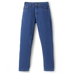 Pine Kids Denim Woven Full Length Solid Colour Jeans - Navy Blue
