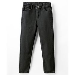 Pine Kids Denim Woven Full Length Washed Jeans - Navy Blue