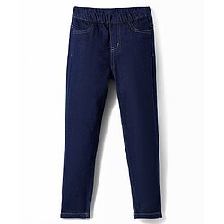 Pine Kids Denim Ankle Length Solid Colour Jeggings - Navy Blue