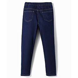Pine Kids Denim Ankle Length Solid Colour Jeggings - Navy Blue
