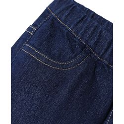 Pine Kids Denim Ankle Length Solid Colour Jeggings - Navy Blue