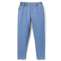 Pine Kids Denim Ankle Length Solid Colour Jeggings - Navy Blue