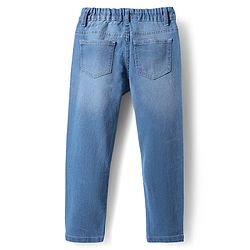 Pine Kids Denim Woven Full Length Washed Jeans - Blue