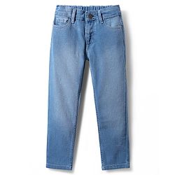 Pine Kids Denim Woven Full Length Washed Jeans - Blue