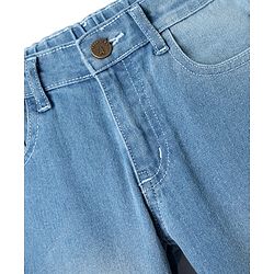 Pine Kids Denim Woven Full Length Washed Jeans - Blue