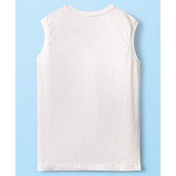 Pine Kids Marvel Single Jersey Knit Sleeveless Tank T-Shirt With Spider-Man Graphics - White