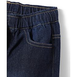Pine Kids Denim Woven Full Length Washed Jeans - Navy Blue
