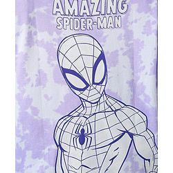Pine Kids Marvel Single Jersey Knit Half Sleeves T-Shirt With Front & Back Spider-Man Graphics & Tie & Dye Detailing - Purple