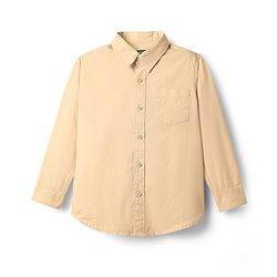 Pine Kids 100% Cotton Full Sleeves Solid Coloured Shirt - Yellow