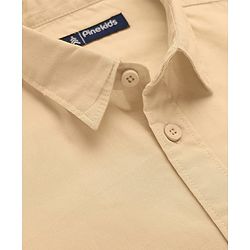 Pine Kids 100% Cotton Full Sleeves Solid Coloured Shirt - Yellow