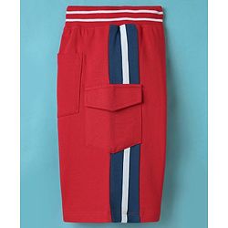 Pine Kids Marvel Single Jersey Knit Half Drop Shoulder Sleeves T-Shirt & Cut & Sew Shorts Set With Avengers Graphics - White & Red
