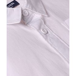 Pine Kids 100% Cotton Full Sleeves Solid Coloured Shirt With Inner Tee - White