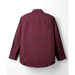 Pine Kids 100% Cotton Full Sleeves Solid Coloured Shirt With Inner Tee - White
