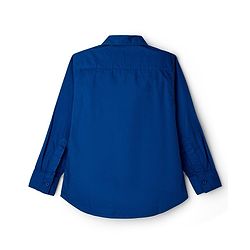 Pine Kids 100% Cotton Full Sleeves Solid Coloured Shirt With Inner Tee - White