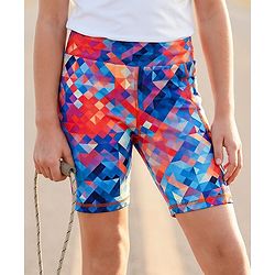 Pine Active Knit Super Stretch Printed Cycling Shorts - Multicolor