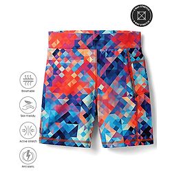 Pine Active Knit Super Stretch Printed Cycling Shorts - Multicolor