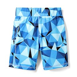 Pine Active Cycling Shorts With Abstract Print - Blue