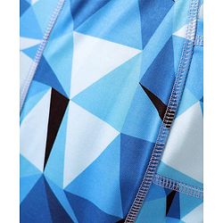 Pine Active Cycling Shorts With Abstract Print - Blue