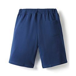 Pine Kids Marvel Terry Knit Knee Length Shorts with Avengers Graphics & Foil Detailing - Navy Blue