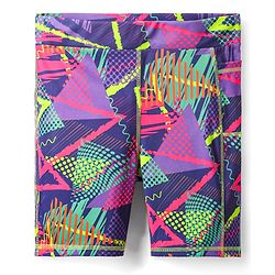 Pine Active Cycling Shorts With Abstract Print - Purple