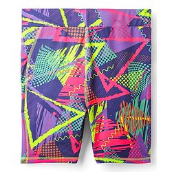Pine Active Cycling Shorts With Abstract Print - Purple