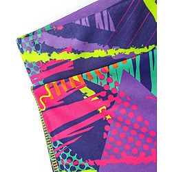 Pine Active Cycling Shorts With Abstract Print - Purple