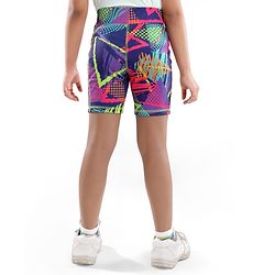 Pine Active Cycling Shorts With Abstract Print - Purple