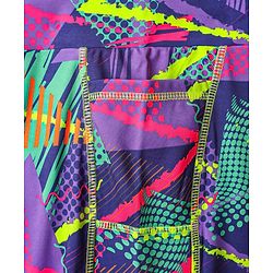 Pine Active Cycling Shorts With Abstract Print - Purple