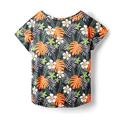 Pine Active Half Sleeves T-Shirt With Floral Print - Multicolour