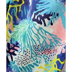 Pine Active Full Length Super Stretch Leggings with Sea Flora Print - Navy Blue