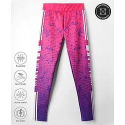 Pine Active Full Length Super Stretch Abstract Printed Leggings - Pink