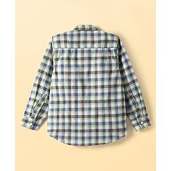 Pine Kids Cotton Woven Full Sleeves Checks Shirt With T-Shirt - Multicolour