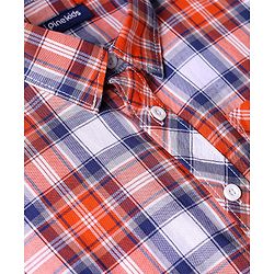 Pine Kids Cotton Woven Full Sleeves Checkered Shirt With T-Shirt - Multicolour