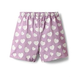 Pine Kids Disney Single Jersey Knit Oversized Half Sleeves Shorts Night Suit with Minnie & Friends Graphics - Lilac