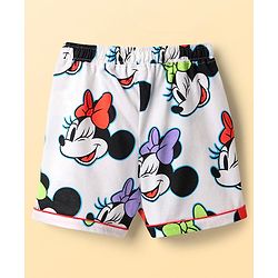 Pine Kids Disney Single Jersey Knit Half Sleeves Co-ords Shorts Night Suit With Minnie Mouse Print - White