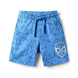 Pine Kids Marvel Single Jersey Knit Half Sleeves Shorts Night Suit with Spider Man Graphics - Blue