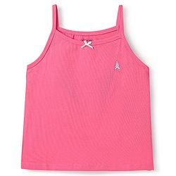 Pine Kids Cotton Elastane Singlet Sleeves Solid Slips Pack of 3 (Color May Vary)