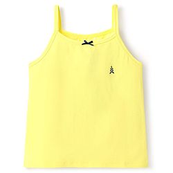 Pine Kids Cotton Elastane Knit Singlet Sleeves Solid Slips Pack of 3 (Color May Vary)