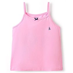 Pine Kids Cotton Elastane Knit Singlet Sleeves Solid Slips Pack of 3 (Color May Vary)