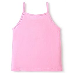 Pine Kids Cotton Elastane Knit Singlet Sleeves Solid Slips Pack of 3 (Color May Vary)