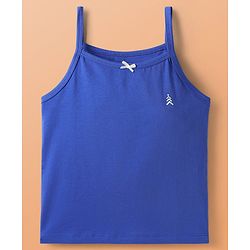 Pine Kids Cotton Elastane Knit Singlet Sleeves Solid Slips Pack of 3 (Color May Vary)