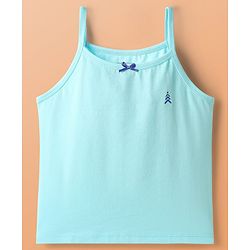 Pine Kids Cotton Elastane Knit Singlet Sleeves Solid Slips Pack of 3 (Color May Vary)